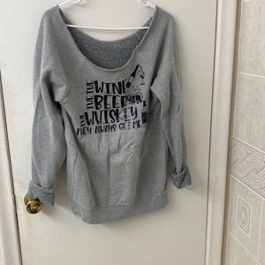 Over the shoulder sweater